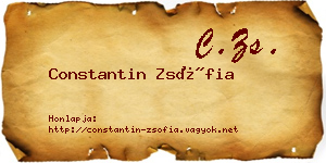 Constantin Zsófia névjegykártya