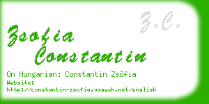 zsofia constantin business card