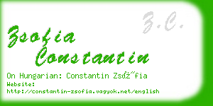 zsofia constantin business card